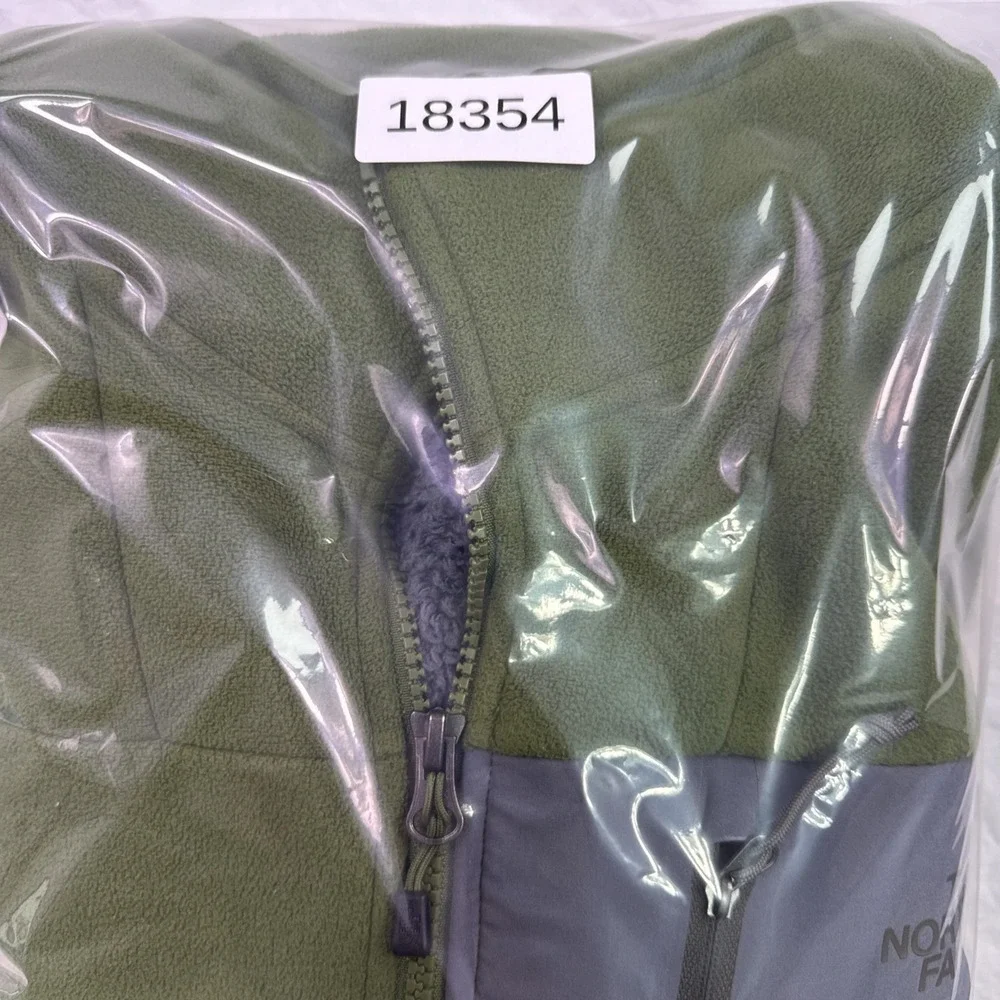 The North Face Windwall Fleece Full Zip Jacket Green Long Sleeve Mens Medium
